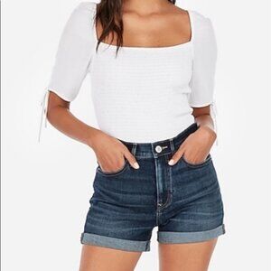 London Jeans Dark Wash Jean Shorts Size 8